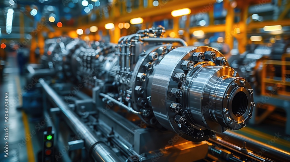 A team of engineers and professional workers collaborates seamlessly in an industry manufacturing factory, utilizing state-of-the-art digitalized equipment A team of engineers and professional workers collaborates seamlessly in an industry manufacturing factory, utilizing state-of-the-art digitalized equipment