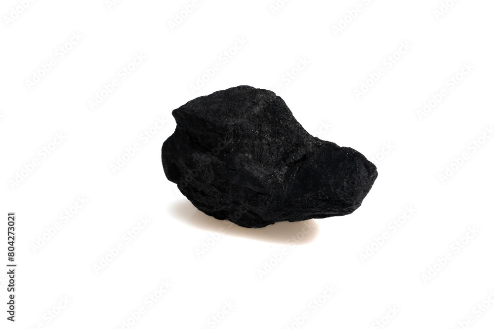 natural black tourmaline gem stone on the white background natural black tourmaline gem stone on the white background
