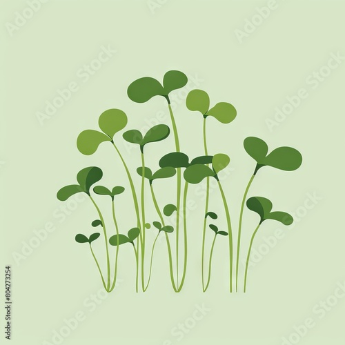 Simple plants logo flat illustration, eco, greens, plants, growth, vegan, vegetarian, flat design, icon, leaf