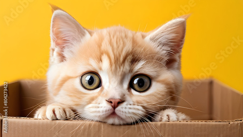 Cute kitten in a box © 유다 마