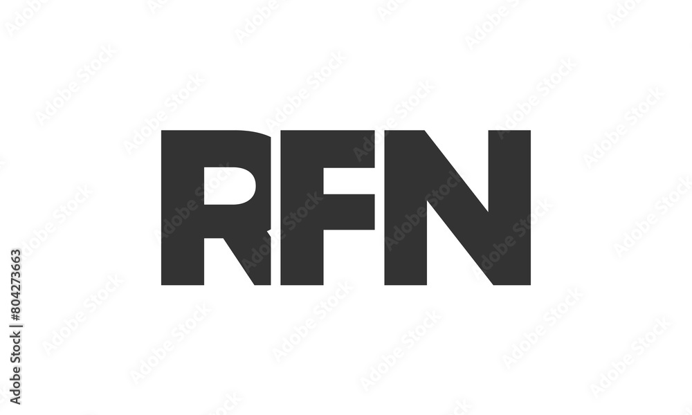 RFN logo design template with strong and modern bold text. Initial based vector logotype featuring simple and minimal typography. Trendy company identity. RFN logo design template with strong and modern bold text. Initial based vector logotype featuring simple and minimal typography. Trendy company identity.