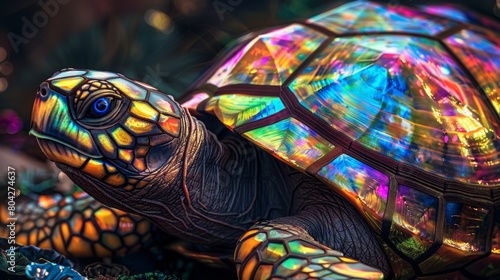 stained glass turtle.