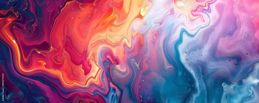 Artistic background showcasing a blend of liquid colors and abstract texture techniques