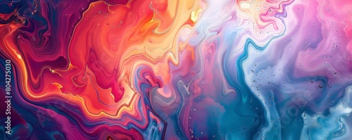 Artistic background showcasing a blend of liquid colors and abstract texture techniques