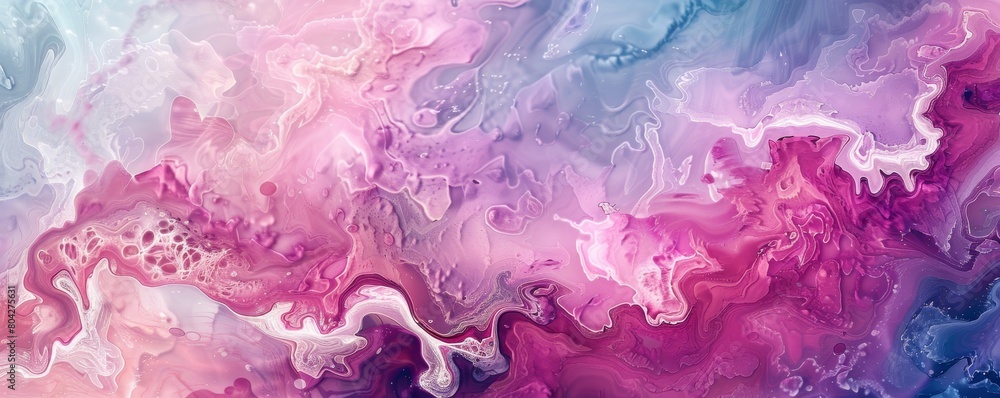 Fluid painting art with soft color gradients and a dreamy, textured effect