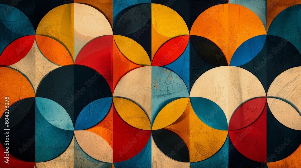 Fototapeta premium Circles Painting on Wall