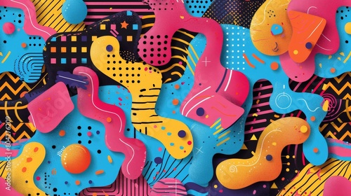 Vibrant Abstract Shapes Background