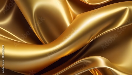 Golden color shiny smooth fashion material art design, AI generated