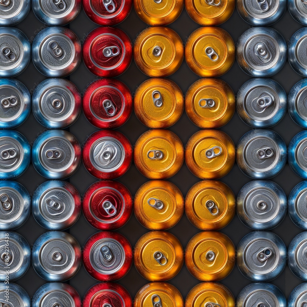 Group of Soda Cans Sitting Together Group of Soda Cans Sitting Together