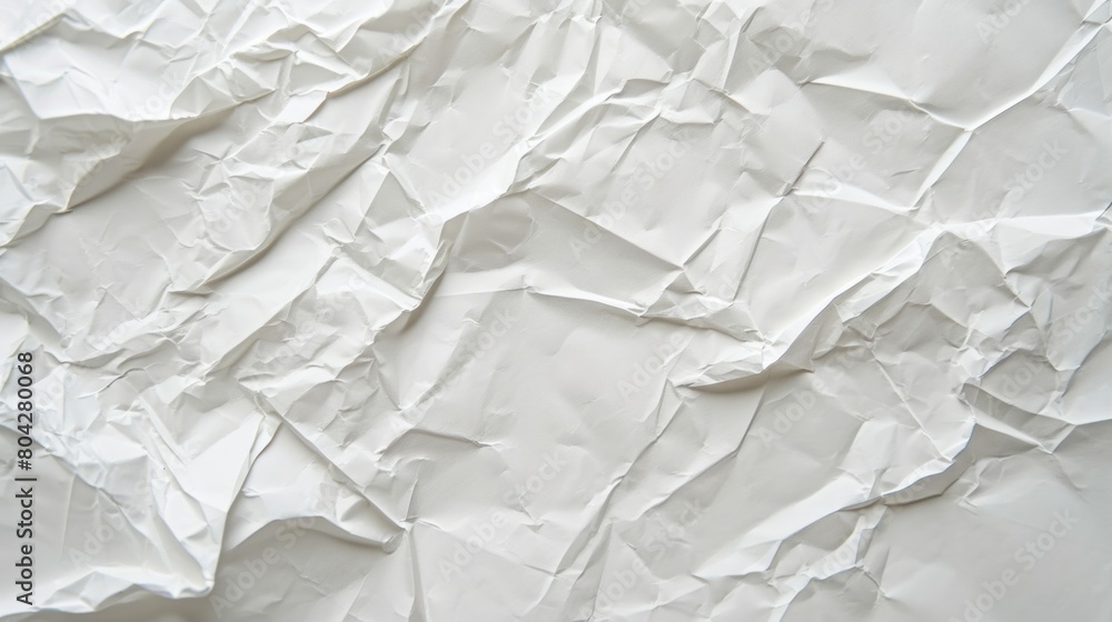 Obraz premium white crumpled fabric texture on low light background