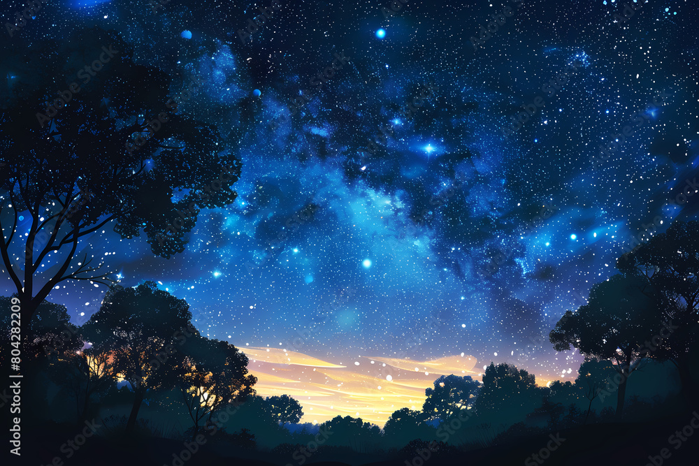 Fototapeta premium spectacle of a star-studded night sky