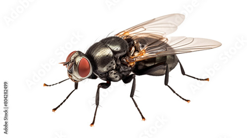 Wallpaper Mural Musca domestica, macro shot of a house fly isolated on transparent png background.
 Torontodigital.ca