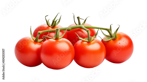 Wallpaper Mural Branch of delicious fresh tomatoes, isolated on transaprent png background.

 Torontodigital.ca