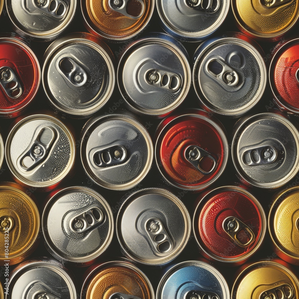 Many Cans of Soda Stacked Together seamless pattern Many Cans of Soda Stacked Together seamless pattern