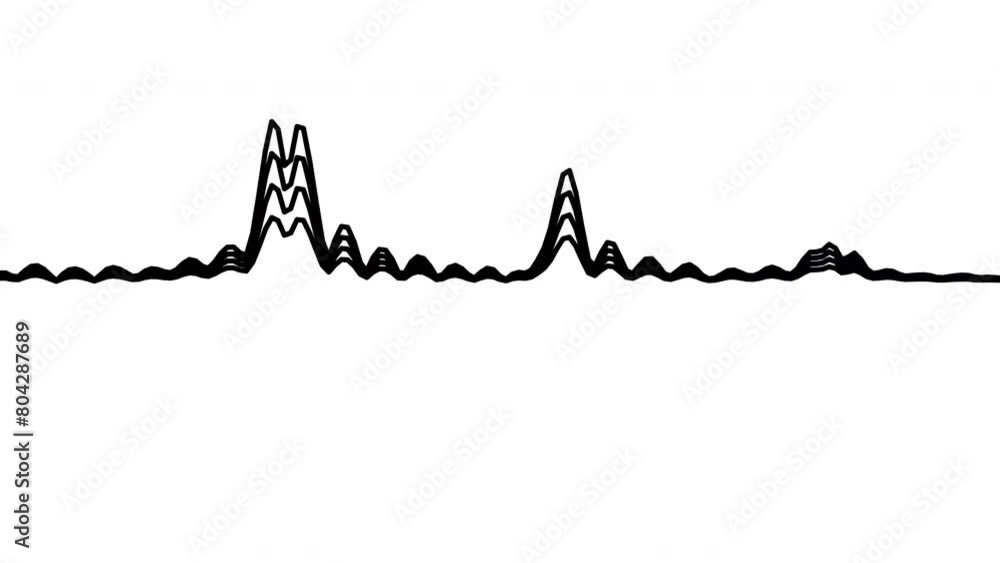 4k abstract music sound wave or audio wavefrom isolated on white background.Line digital minimalist voice and symbol technology. 4k abstract music sound wave or audio wavefrom isolated on white background.Line digital minimalist voice and symbol technology.