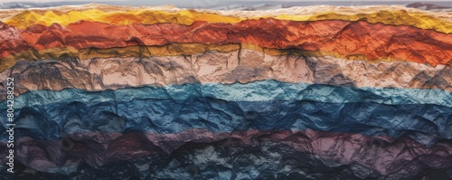 Vibrant layered earth textures displayed in a geology concept image