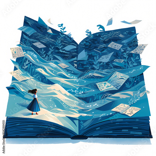 Explore the World of Books: An Illustrated Escape for Your Imagination. © RobertGabriel