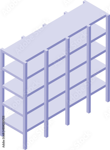 Metal rack icon isometric vector. Warehouse stand. Logistic goods
