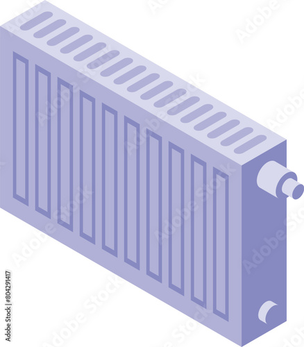 Heating radiator icon isometric vector. Home heating system. Warming indoor device