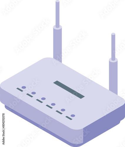 Internet modem icon isometric vector. Wireless device. Home network device