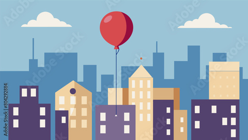 Every now and then the balloon would dip dangerously close to the tops of the buildings causing gasps and cries from the people watching below..