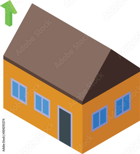 Home improvement icon isometric vector. House renovation. Building project change