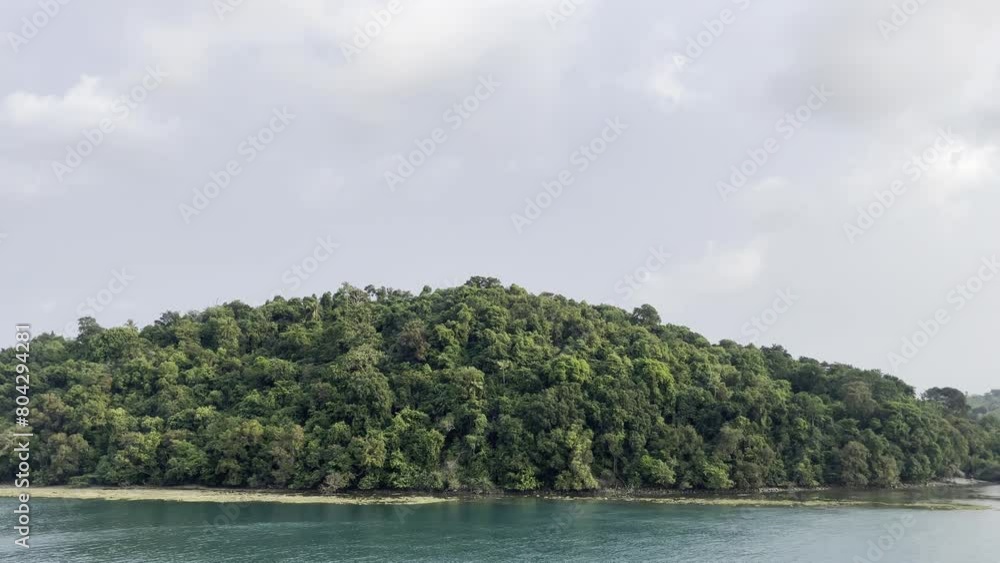 tropical island in the sea, lampung, indonesia tropical island in the sea, lampung, indonesia