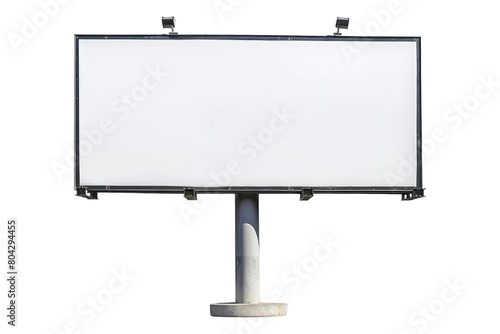 Empty advertising billboard frame Isolated on transparent background