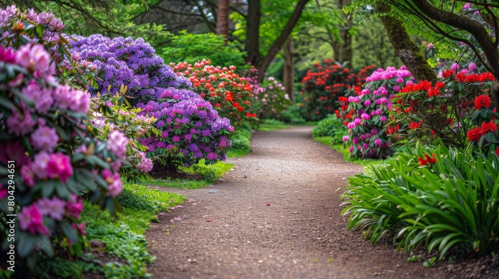 Path Through Garden of Flowers