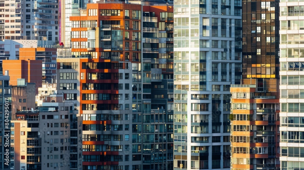 Conglomerate of modern high-rise buildings in a financial area in the metropolitan area of Barcelona in Spain Conglomerate of modern high-rise buildings in a financial area in the metropolitan area of Barcelona in Spain