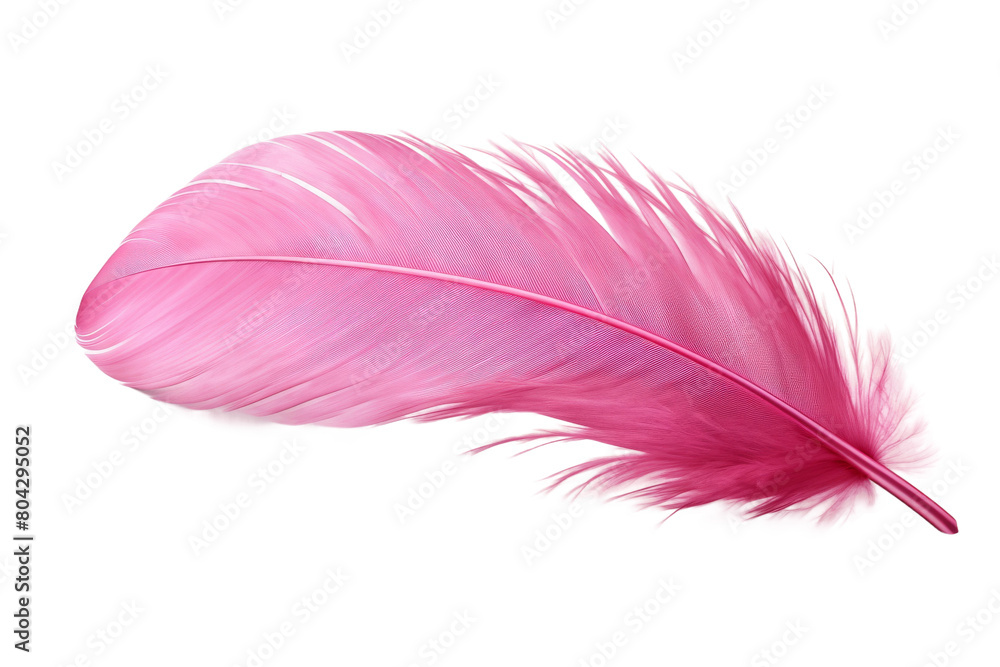 Pink Whispers: A Delicate Feather Dance. On a White or Clear Surface PNG Transparent Background. Pink Whispers: A Delicate Feather Dance. On a White or Clear Surface PNG Transparent Background.