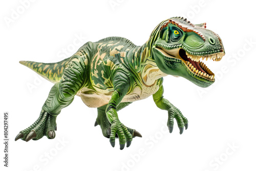 Dinosaur toy in empty background