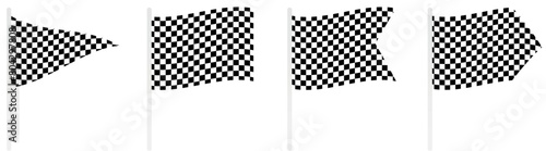 Finish line flag in different sizes and shapes