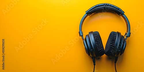 Headphones on Yellow Background for Podcast Series Discussing Team Building Failures and Lessons Learned