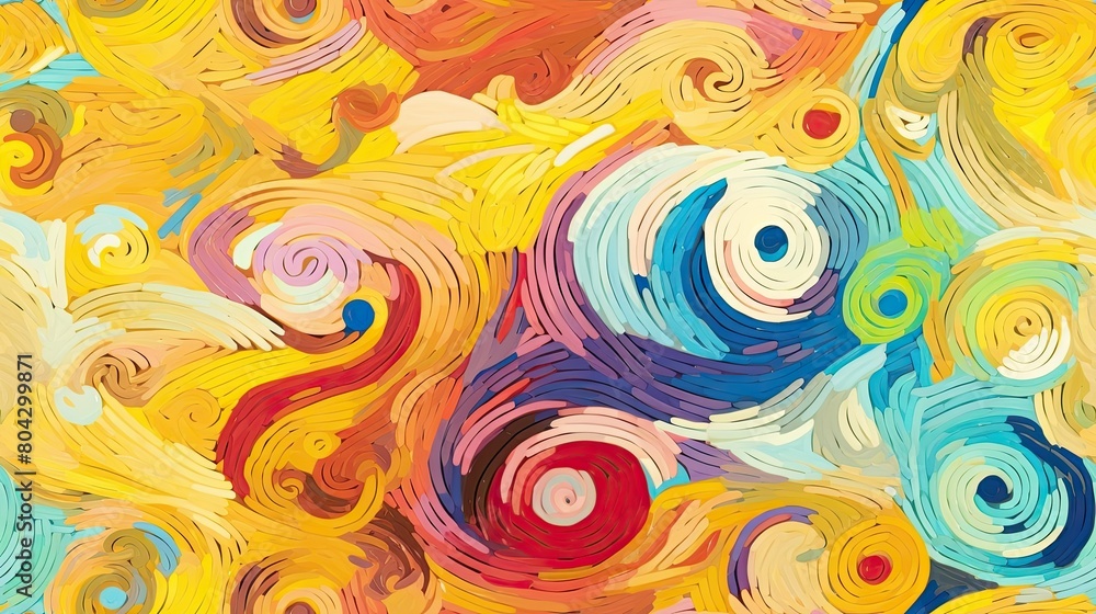 Abstract swirls of colorful paint on canvas Abstract swirls of colorful paint on canvas