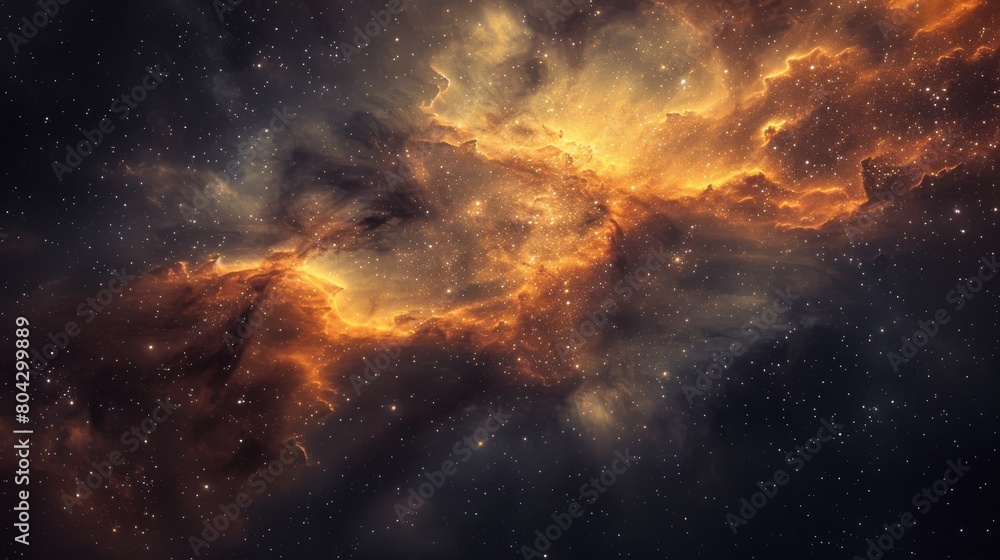 Fototapeta premium Majestic Cosmic Nebula Display in Deep Space