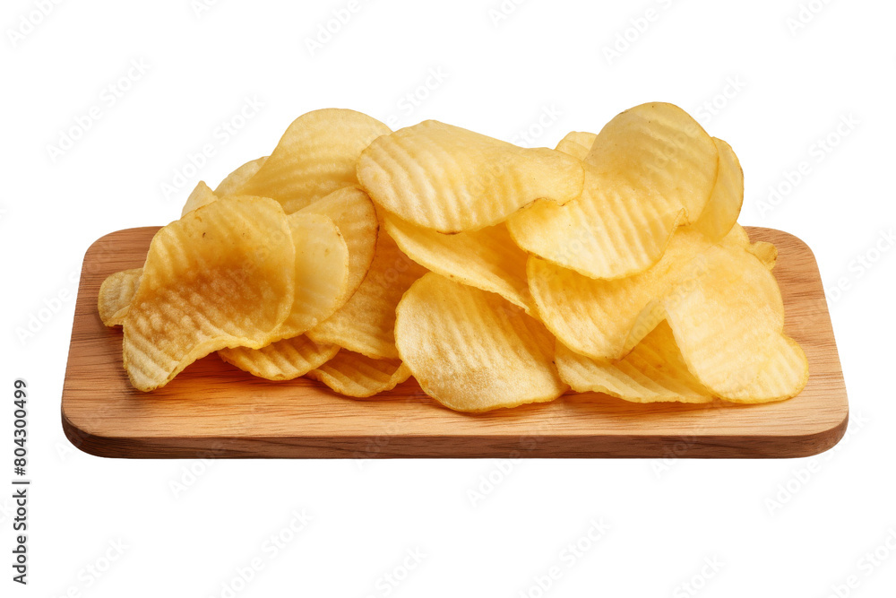 A Crispy Cascade of Potato Chips. On a White or Clear Surface PNG Transparent Background. A Crispy Cascade of Potato Chips. On a White or Clear Surface PNG Transparent Background.