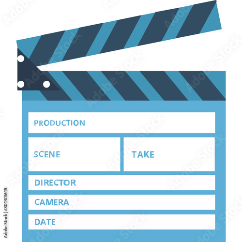 Clapper vector icon in flat style 