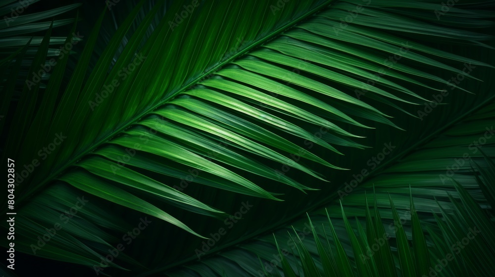 closeup nature view of green leaf and palms background. Flat lay, dark nature concept, tropical leaf closeup nature view of green leaf and palms background. Flat lay, dark nature concept, tropical leaf
