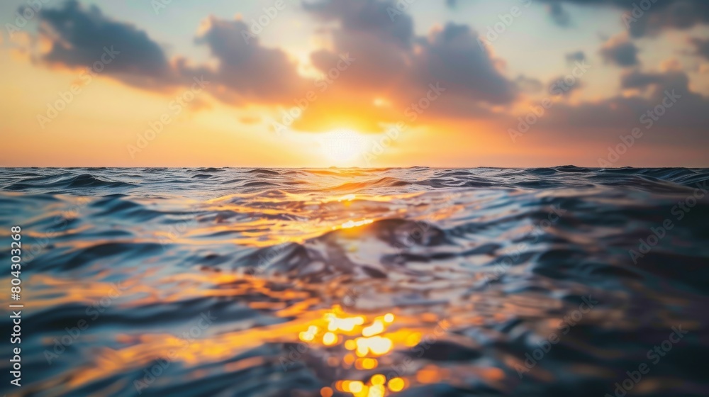 Obraz premium Abstract picture of a blurred sea sunset on the Mediterranean Sea
