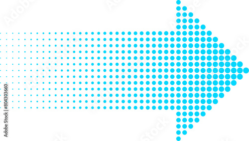 arrow direction vector. halftone, speed, blue