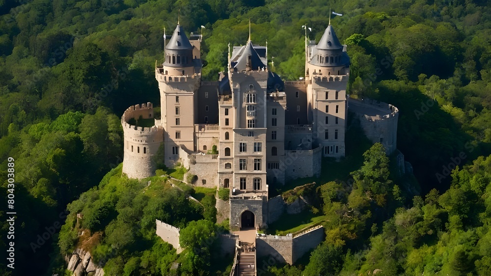 tourists on the top of the castle