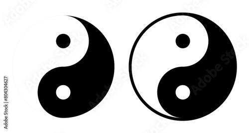 yin yang icon vector. symbol, sign