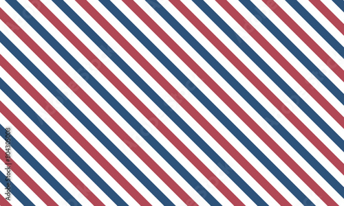 Blue and Red line background. Barber style lines. Vector illustration. 