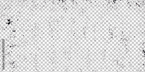 Dot spot dust particles and grunge distressed spray drop stain overlay effect transparent png black texture background banner vector illustration photo