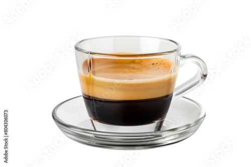 espresso coffee in transparent background
