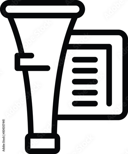 Vuvuzela icon outline vector. Musical instrument. Long blowing horn