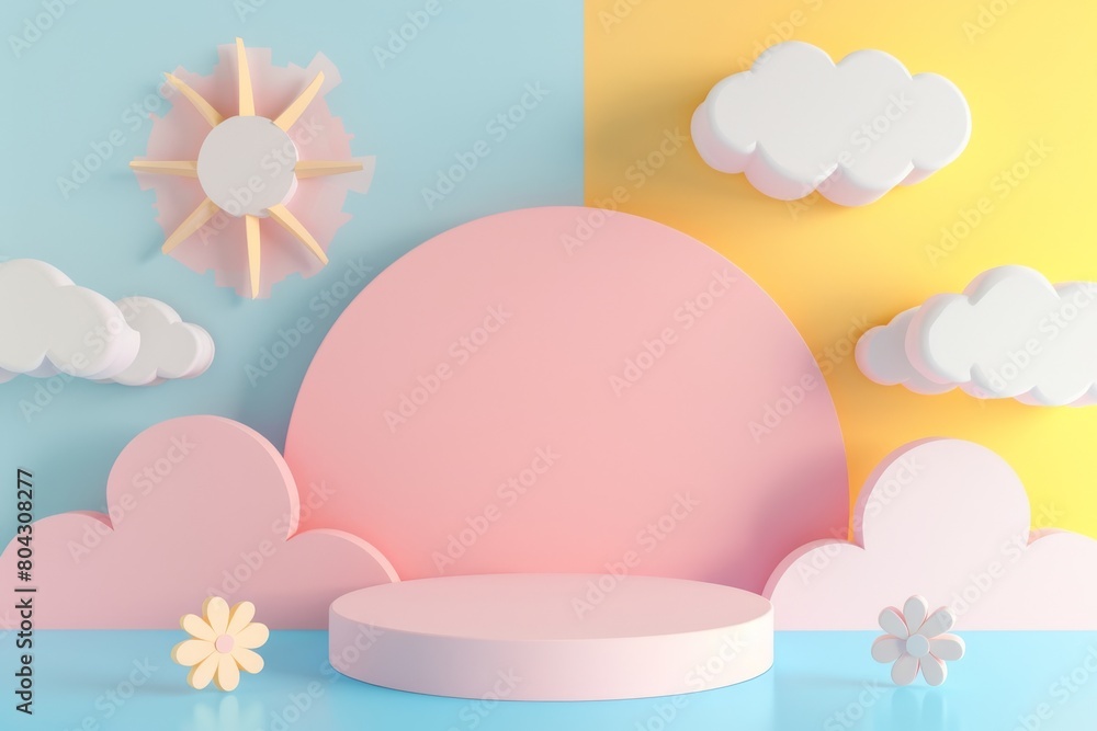 Paper Sculpture of a Sun and Clouds Paper Sculpture of a Sun and Clouds