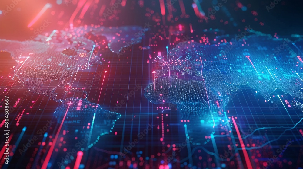 Business analysis big data screen and economic growth with financial graph. Concept of virtual fintech dashboard technology digital marketing and global economy. 3D illustration banner. Business analysis big data screen and economic growth with financial graph. Concept of virtual fintech dashboard technology digital marketing and global economy. 3D illustration banner.