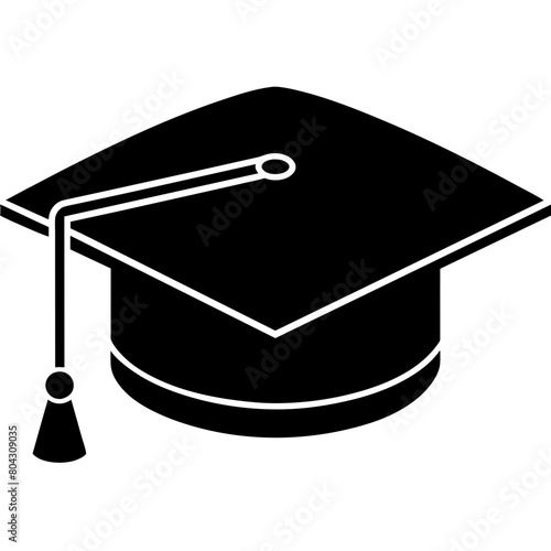 Graduation hat vector icon illustration isolated on a white background 